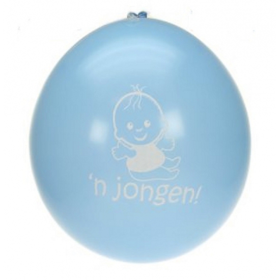 Blauwe geboorte ballonnen voor jongens